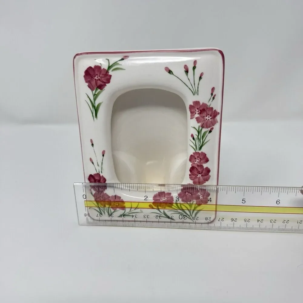 Vintage Porcelain Picture Frame Floral Design – Made in Japan I.W. Rice & Co